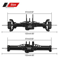 INJORA +4mm Extended Aluminum Front & Rear Complete Axles For 1/18 TRX4M (4M-61)