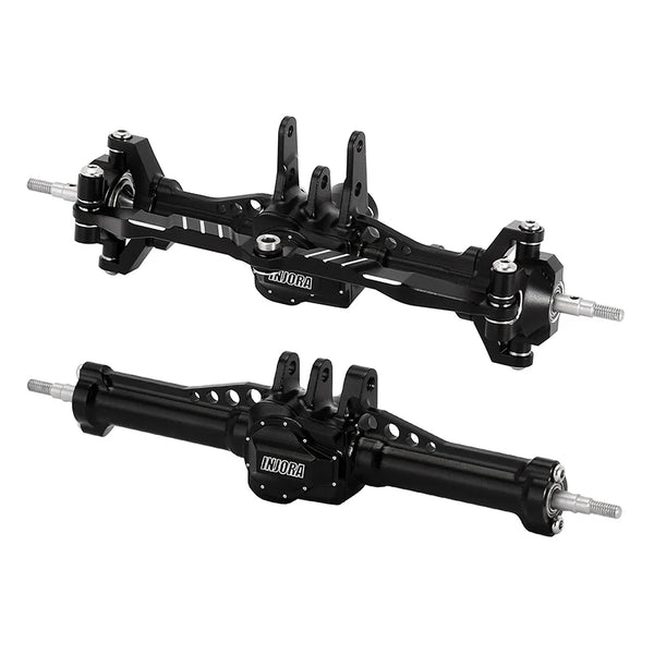 INJORA +4mm Extended Aluminum Front & Rear Complete Axles For 1/18 TRX4M (4M-61)