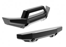 Traxxas Mini Maxx Bumper, front (1)/ rear (1) (black chrome)