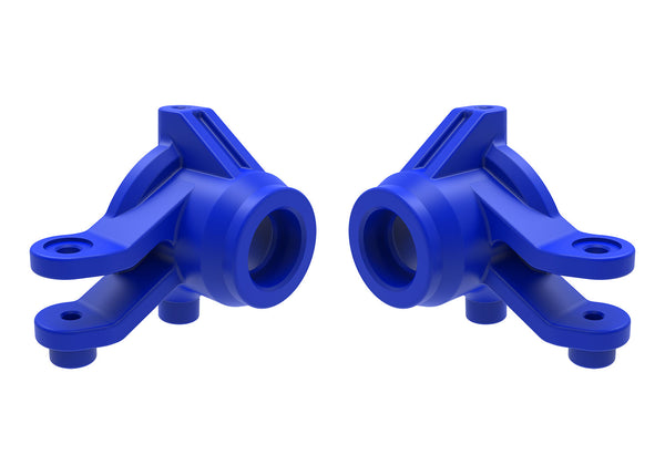 Traxxas Mini Maxx Steering blocks, left & right (blue)