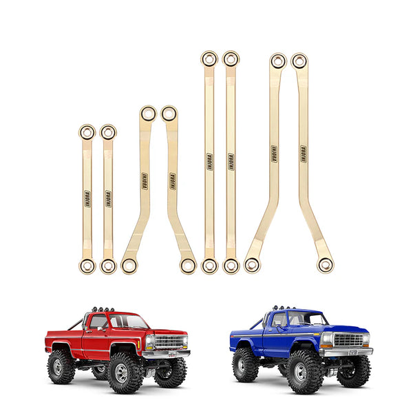 INJORA Brass High Clearance Links for 1/18 TRX4M High Trail K10 F150 (4M-97) - Brass