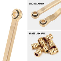 INJORA Brass High Clearance Links for 1/18 TRX4M High Trail K10 F150 (4M-97) - Brass