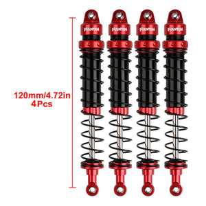 INJORA 120mm Shock Absorber Damper For 1/10 RC Crawler Black & Red--120mm