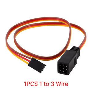 INJORA RC Servo JR Plug Extension Wire Cable 1 To 3 For RC Car Boat Airplane Mode