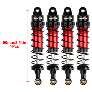 INJORA 90-120mm Shock Absorber Damper For 1/10 RC Crawler Black & Red 90mm