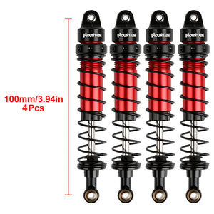 INJORA 90-120mm Shock Absorber Damper For 1/10 RC Crawler Black & Red 100mm