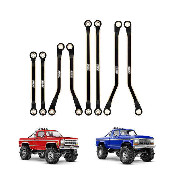 INJORA Brass High Clearance Links for 1/18 TRX4M High Trail K10 F150 (4M-97) - Black Brass