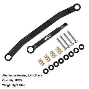 INJORA CNC Aluminum Steering Links For SCX24 (Black)