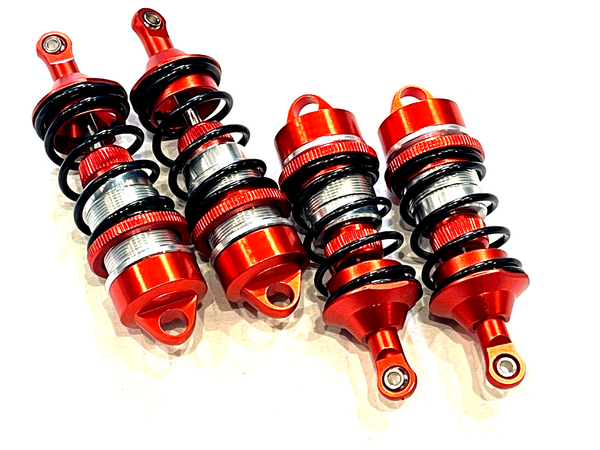 King-Hobby Front & Rear Aluminum Shocks RED