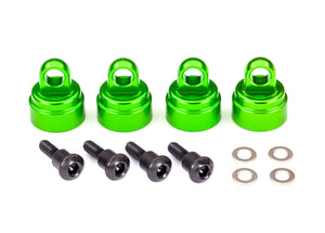 Traxxas shock caps ultra alum green (4)