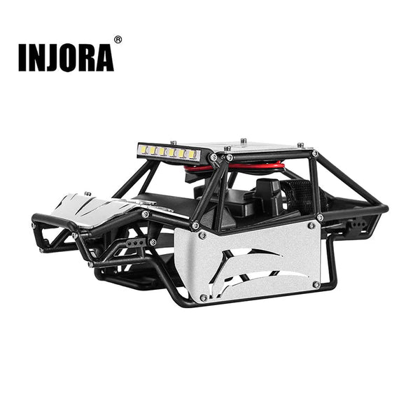 INJORA Nylon Rock Buggy Body with Metal Spider Panels for 1/24 SCX24 C10 JLU Bronco Base Camp