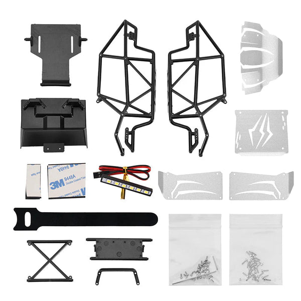 INJORA Nylon Rock Buggy Body with Metal Spider Panels for 1/24 SCX24 C10 JLU Bronco Base Camp