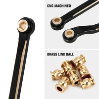 INJORA Brass High Clearance Links for 1/18 TRX4M High Trail K10 F150 (4M-97) - Black Brass