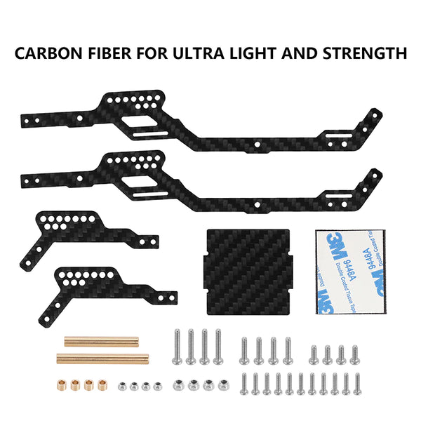 INJORA LCG Carbon Fiber Chassis Kit For 1/18 TRX4M High Trail K10 F150 (4M-76)