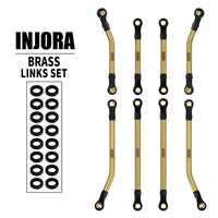 INJORA 8PCS Brass High Clearance Links Set for 1/18 TRX4M High Trail K10 F150 (4M-77)