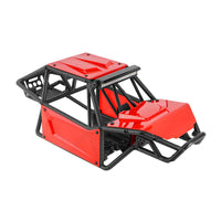 INJORA Nylon Rock Buggy Roll Cage Body Shell Chassis Kit For 1/10 SCX10 II 90046 UTB10 Capra (Red)