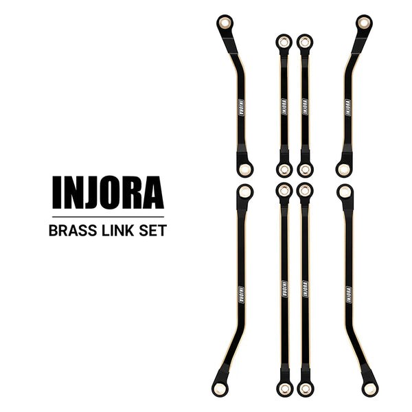 INJORA Brass High Clearance Links for 1/18 TRX4M High Trail K10 F150 (4M-97) - Black Brass