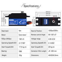 INJORA INJS022 22KG Low Profile Digital Servo for 1/10 RC Car