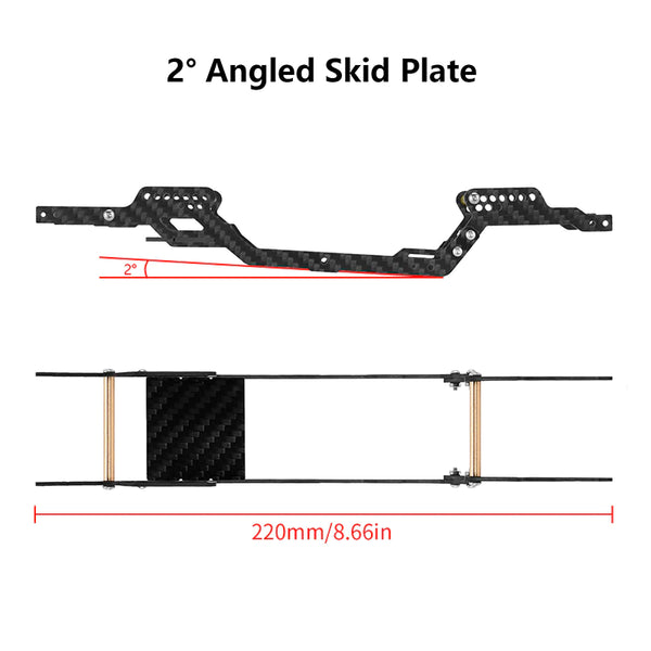 INJORA LCG Carbon Fiber Chassis Kit For 1/18 TRX4M High Trail K10 F150 (4M-76)