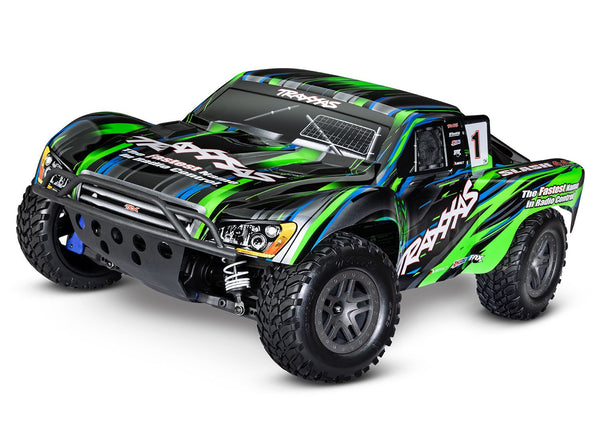 Traxxas-grn slash 4x4 bl-2s: 1/10 scale 4wd short course truck