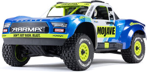 Arrma Mojave Grom Mega 380 Brushed 4x4 Small Desert Truck RTR w/Battery & Charger Blue/White