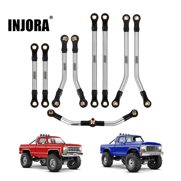 INJORA Stainless Steel High Clearance Links Set For 1/18 TRX4M High Trail K10 F150