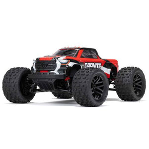 Arrma 1/18 GRANITE GROM RED MEGA 380 BRUSHED 4X4 MONSTER TRUCK RTR WITH BATTERY & CHARGER