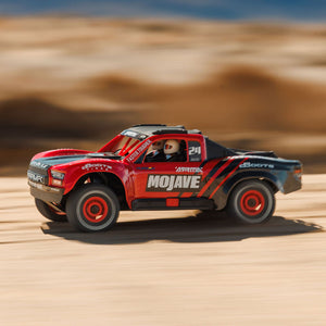 Arrma Mojave GROM Mega 380 Brushed 4x4 Small Scale Desert Truck RTR w/ Battery & Charger, Red/Black