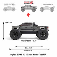 Arrma Big Rock 6S 4wd BLX, RTR-Gunmetal