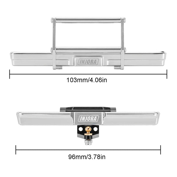 INJORA CNC Aluminum Front & Rear Bumper For 1/18 TRX4M High Trail K10