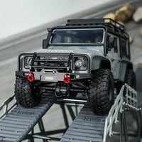 INJORA CNC Aluminum Front Rear Bumper with Lights for 1/18 TRX4M Defender (4M-88)