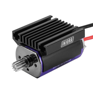 INJORA 180 PRO Brushed 48T Purple Motor with Steel Pinion for 1/18 TRX4M (INM11-48T) - Motor with heat sink