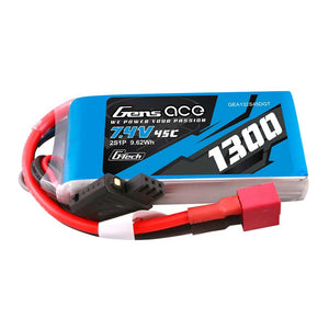 Gensace LiPo G-Tech 1300mAh 7.4V 45C 2S1P Deans