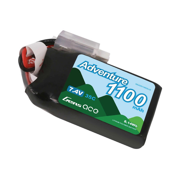 Gens Ace 7.4V 1100mAh 2S 35C LiPo Battery: SCX24