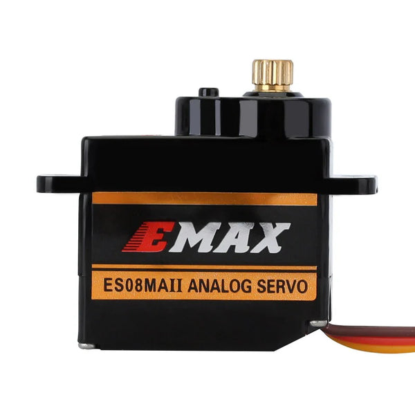 INJORA EMax ES08MA II 12g Analog Metal Gear Servo With Mount & Black Brass Arm For Axial SCX24 AX24