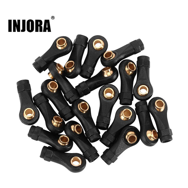 INJORA 20Pcs Plastic Rod Ends with Brass Pivot Ball Bushings for INJORA TRX4M Links