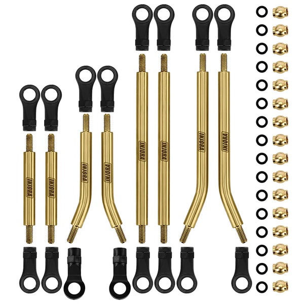 INJORA 8PCS Brass High Clearance Links Set for 1/18 TRX4M High Trail K10 F150 (4M-77)