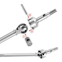 INJORA Stainless Steel Axle Shafts for INJORA TRX4M +4mm Axles (4M-96) - Front & Rear