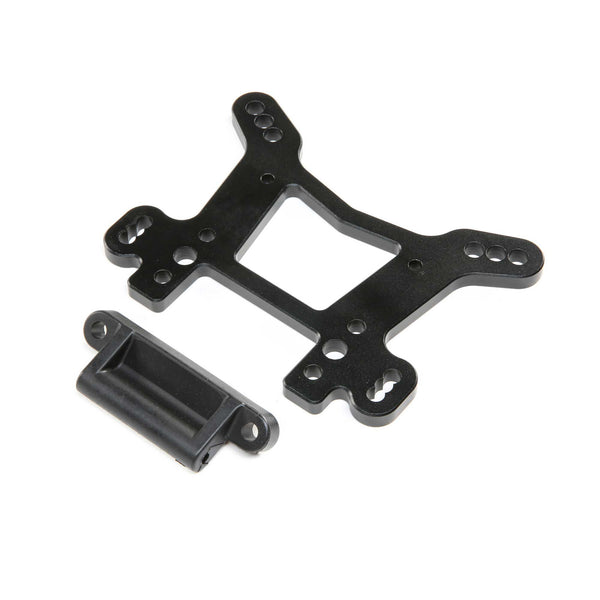 Losi Shock Tower Front, Aluminum Black: DBXL-E/DBXL 2.0