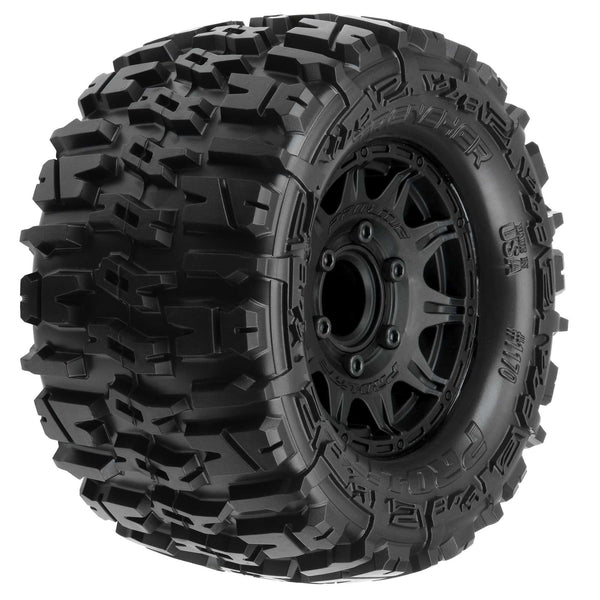 Pro-Line 1/10 Trencher Front/Rear 2.8" MT Tires Mounted 12mm Blk Raid (2)