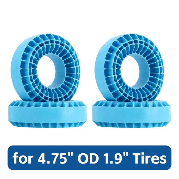 INJORA 4pcs Silicone Rubber Inserts for 118-122mm(4.75" OD) 1.9" Tires