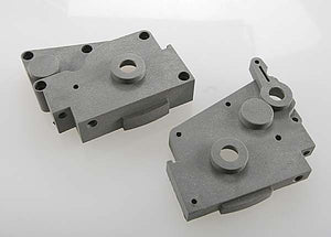 Traxxas gearbox halves (grey) (l/r)