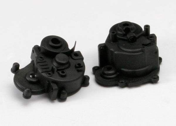 Traxxas Gearbox Halves F/R Black