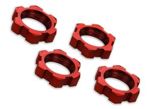 Traxxas wheel nuts 17mm serrated red