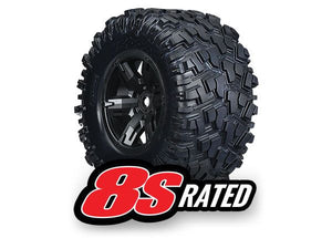 Traxxas t&w x-maxx black wheel/maxx tire