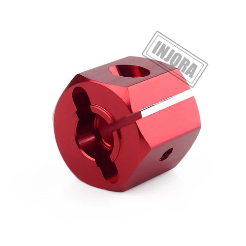 INJORA 12mm Red Metal Wheel Hex Hub Extenders Custom Modified To Extend Blackzon Slyder