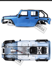 INJORA 313mm Wheelbase Metal Chassis Frame With Prefixal Gearbox For SCX10 & SCX10 II 90046