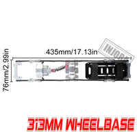 INJORA 313mm Wheelbase Metal Chassis Frame With Prefixal Gearbox For SCX10 & SCX10 II 90046