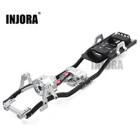 INJORA 313mm Wheelbase Metal Chassis Frame With Prefixal Gearbox For SCX10 & SCX10 II 90046