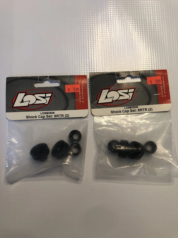 LOS Shock Cap Set: 8RTR (2)